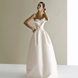 Magnificent wedding dress of a hard cut