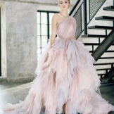 Fluffy chiffon dress, multi-layered