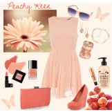 Peach dress accessories