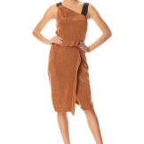 Dress with asymmetrical neck (neckline)