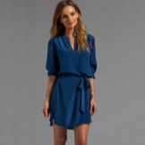 Three Quarter Casual Silk Dress