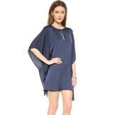 Short bat dress made of gray silk