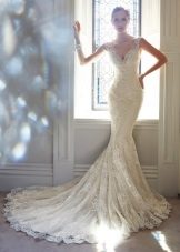Mermaid Wedding Dress with V-Neck