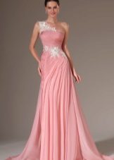 One shoulder evening dress