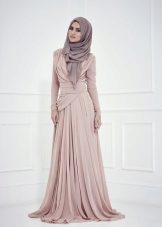 Lilac Muslim Wedding Dress