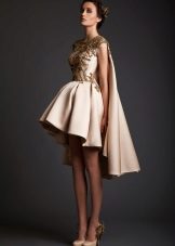 Wedding Dress with Watteau Train