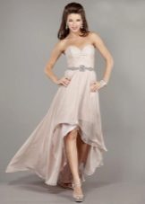 Light short wedding dress with train