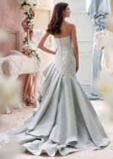 Blue mermaid wedding dress