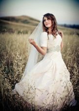 Transparent Sleeve Wedding Dress