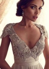 Empire Empire wedding dress with beaded bodice