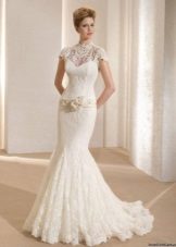 Closed mermaid wedding dress