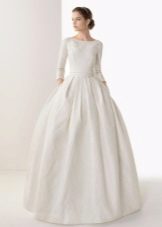 Wedding dress with 3/4 sleeves