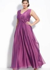 Lilac Empire evening dress for the full