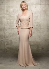 Beige dress for women 50 years