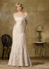 Dress for mother of the bride evening beige