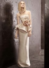 Wedding satin sheath dress