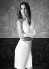 Evening short dress with one sleeve