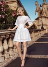 Short evening dress with sleeves