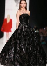 Fluffy evening dress black