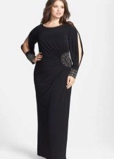 Evening dress for full black straight