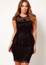 Short black dress for full with basky