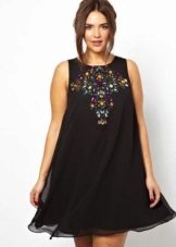 Black evening evening dress for the full