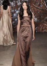 Brown evening dress