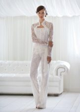 Lace wedding overalls
