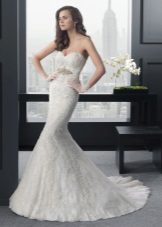 Mermaid wedding dress with a full skirt