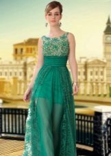 Feminine lace evening dress