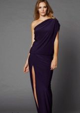 One shoulder evening dress