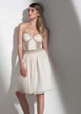 Short evening dress with a corset