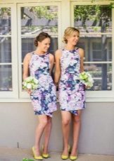 Multicolored bridesmaid dresses