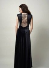 Evening dress with lace inset on the back