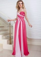 Evening dress from Oksana fly white-pink