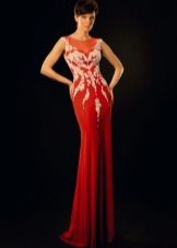 Evening dress from Oksana Mukha red 2016