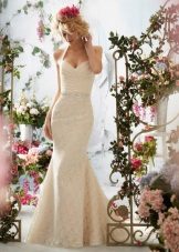 Lace Ivory Color Wedding Dress