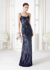 Blue evening dress for the New Year 2016