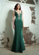 Green evening dress for prom