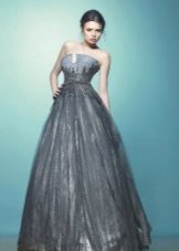 Evening dress for graduation gray