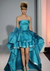 Short prom dress with detachable skirt