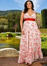 Evening dress with an average pattern