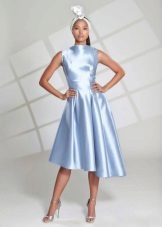 Blue evening dress festive on Svaldba