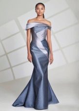 Silk evening dress fish