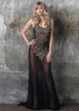 transparent frank dress with decor