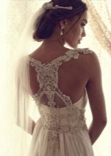 Wedding dress with rhinestones by Anna Campbell