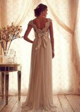 A wedding dress from Anna Campbell’s Gossamer collection with a cut-out back