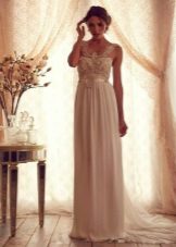 Wedding dress from Anna Campbell’s Gossamer collection with pearls