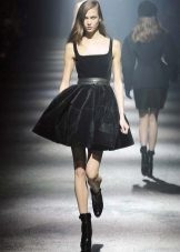 Velvet dress with strap short fluffy