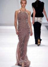 Velvet dress with braid